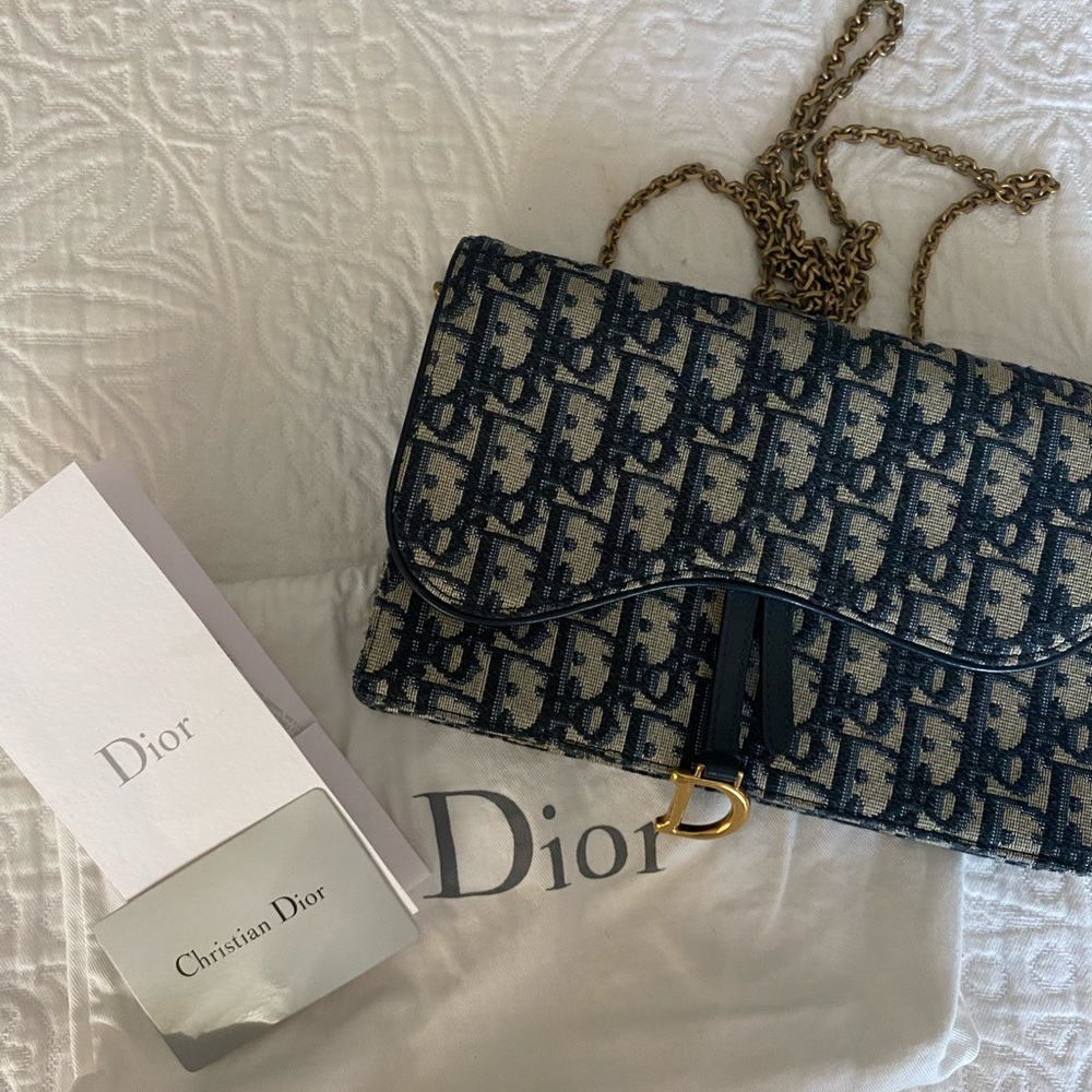 Dior Saddle Pouch in Dior Jacquard Print